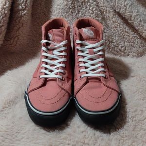 Vans Sk8 Hi Reissue Pink Monotone with Black Soles